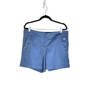 Isaac Mizrahi New York Women’s Pale Blue Casual Shorts Preppy Size 14